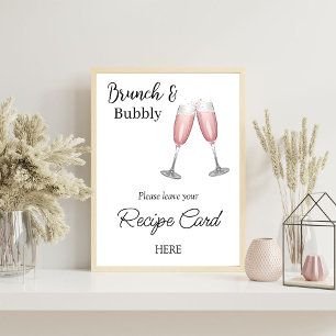 Roze Champagne Vrijgezellenfeest Recept Aanvraag P Poster