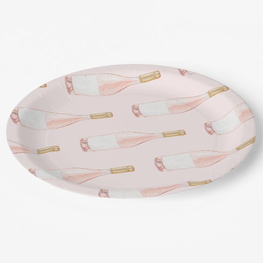 Roze Champagne Vrijgezellenfeest vrijgezellenfeest Papieren Bordje (Gekanteld)