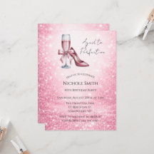 Roze Champagneglas Verouderd Tot Perfectie Verjaar