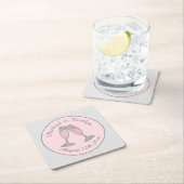 Roze Champagneglazen Vrijgezellenfeest bruiloft Kartonnen Onderzetters (Insitu)