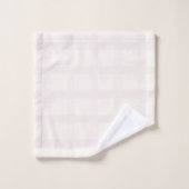 Roze Champagnetinten en Crème Witte Gingham Patroo Bad Handdoek (Wasdoekje)