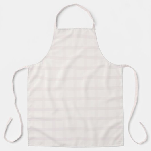 Roze Champagnetinten en Crème Witte Gingham Patroo Schort (Voorkant)