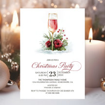 Roze Champaigne Kerstfeest