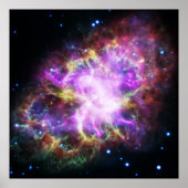 Roze Chandra X-ray Crab Nebula Poster (Voorkant)