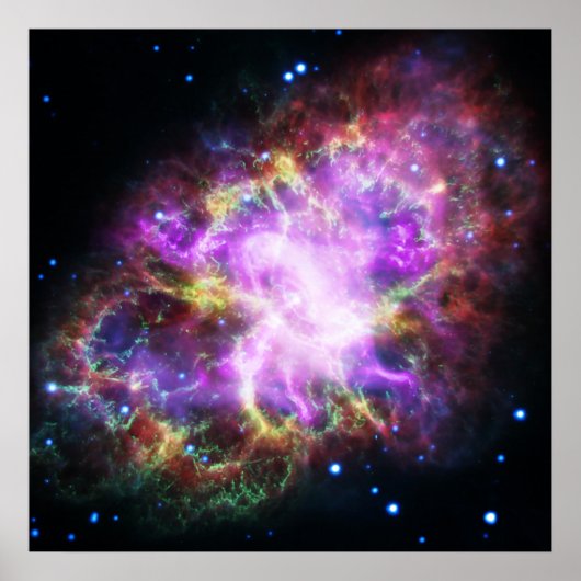 Roze Chandra X-ray Crab Nebula Poster (Voorkant)