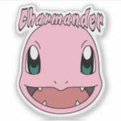 Roze Charmander Pokémon Fanart Sticker (Voorkant)