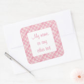 ROZE CHECK QUILT 3" vierkante mat Stickers (Envelop)
