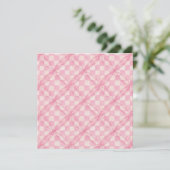 ROZE CHECK QUILT 5.25" Vierkante Platte Kaart II (Staand voorkant)