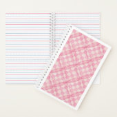 ROZE CHECK QUILT 5.5x8.5 Spiraalvormig Notitieboek (Binnen)