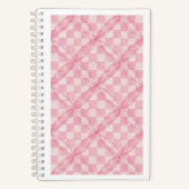 ROZE CHECK QUILT 5.5x8.5 Spiraalvormig Notitieboek (Voorkant)