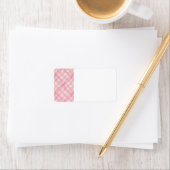 ROZE CHECK QUILT ADRESETIKETTEN ETIKET (Insitu)