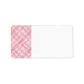 ROZE CHECK QUILT ADRESETIKETTEN ETIKET (Voorkant)
