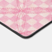 ROZE CHECK QUILT Desk Mat - Grote Schaal (Hoek)