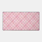 ROZE CHECK QUILT Desk Mat - Grote Schaal (Voorkant)