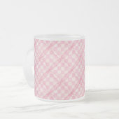 ROZE CHECK QUILT Frosted Glass Mok (Voorkant links)