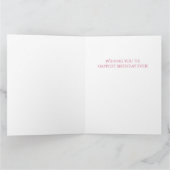 ROZE CHECK QUILT Grote Verjaardag Kaart / Wit (Binnen)