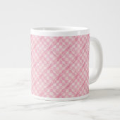 ROZE CHECK QUILT Grote witte Mok (Voorkant rechts)