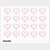 ROZE CHECK QUILT Heart Matte Stickers (Vel)