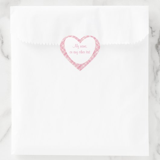 ROZE CHECK QUILT Heart Matte Stickers (Tas)