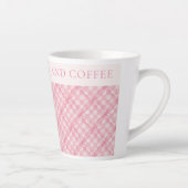 ROZE CHECK QUILT Latte Mok + Tekst / Blush (Rechts)
