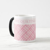 ROZE CHECK QUILT Morphing Mok + Tekst / Blush (Voorkant links)