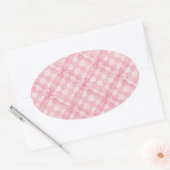 ROZE CHECK QUILT OVALE STICKERS (Envelop)