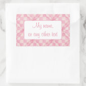 ROZE CHECK QUILT Rechthoek Matte Stickers (Tas)