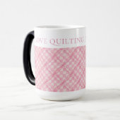 ROZE CHECK QUILT Tall Morphing Mok (Voorkant links)