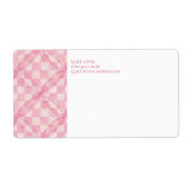 ROZE CHECK QUILT Verzending Adresetiketten Etiket (Voorkant)