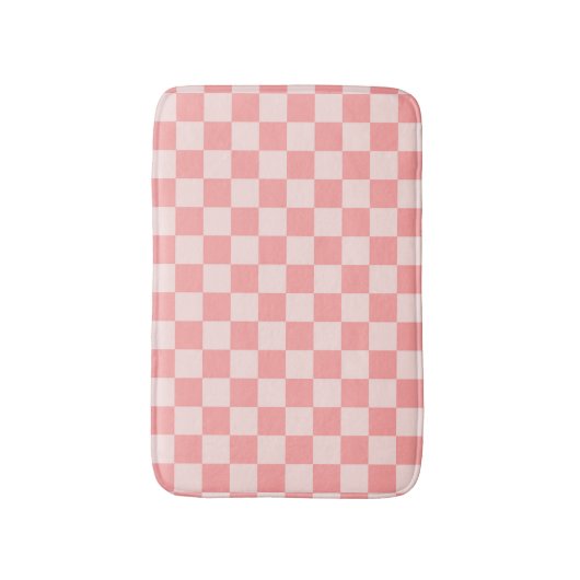 Roze checkboard badmat (Voorkant Verticaal)