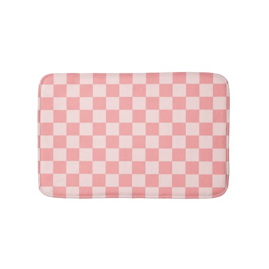 Roze checkboard badmat (Voorkant)