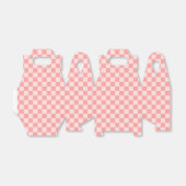 Roze checkboard bedankdoosjes (Uitgevouwen)