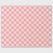 Roze checkboard cadeaupapier (Vlak)