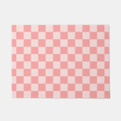 Roze checkboard deurmat (Voorkant)