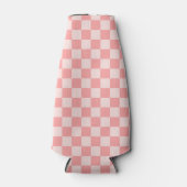 Roze checkboard flesjeskoeler (Voorkant)