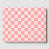 Roze checkboard gastenboek (Achterkant)