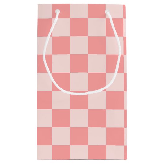 Roze checkboard klein cadeauzakje (Achterkant)