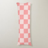 Roze checkboard lichaamskussen (Voorkant Verticaal)