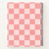 Roze checkboard notitieboek (Achterkant)
