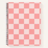 Roze checkboard notitieboek (Voorkant)