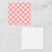 Roze checkboard notitiekaartje (Voorkant / Achterkant)