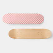 Roze checkboard persoonlijk skateboard (Horizontaal)