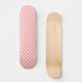 Roze checkboard persoonlijk skateboard (Voorkant)