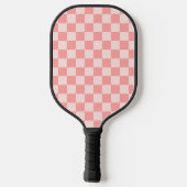 Roze checkboard pickleball paddle (Achterkant)