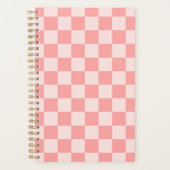 Roze checkboard planner (Voorkant)