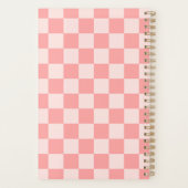 Roze checkboard planner (Achterkant)