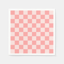 Roze checkboard servet
