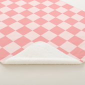 Roze checkboard sherpa deken (3/4)