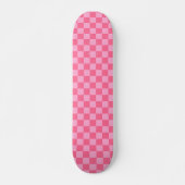 Roze checkboard skateboard (Voorkant)