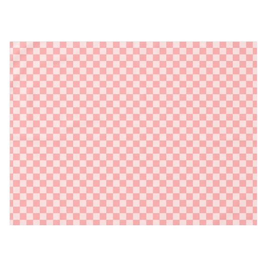 Roze checkboard tafelkleed (Voorkant (Horizontaal))